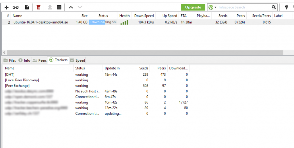 Tracker update uTorrent