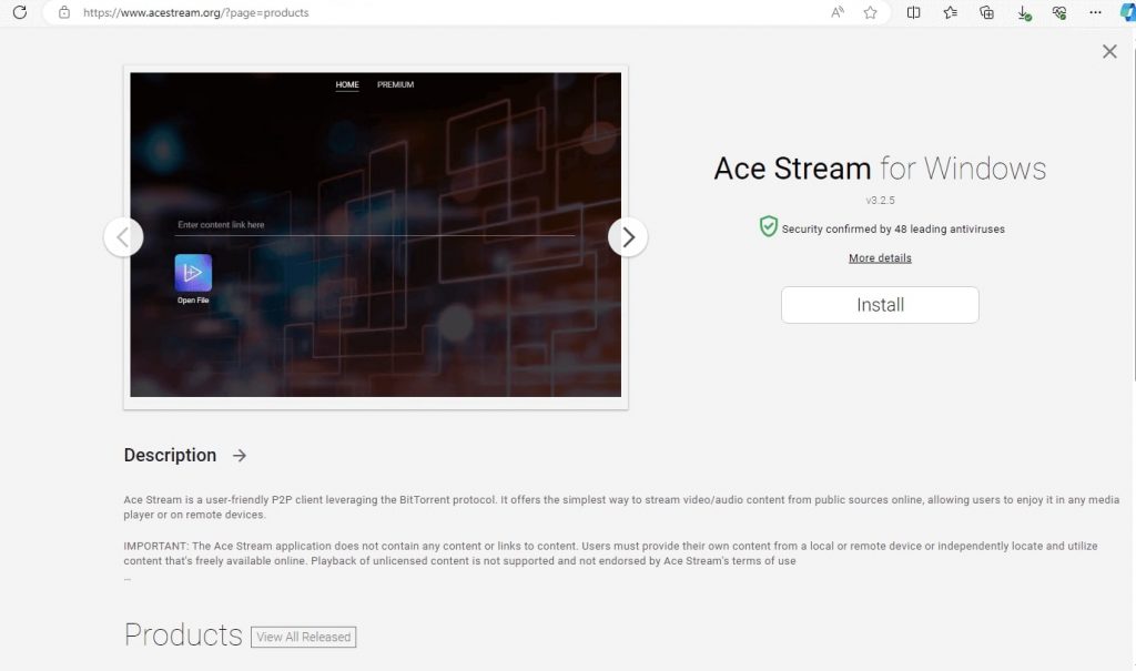 Ace stream download