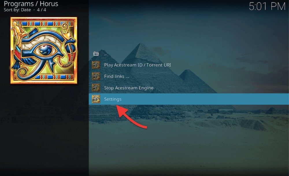 Running Horus on Kodi