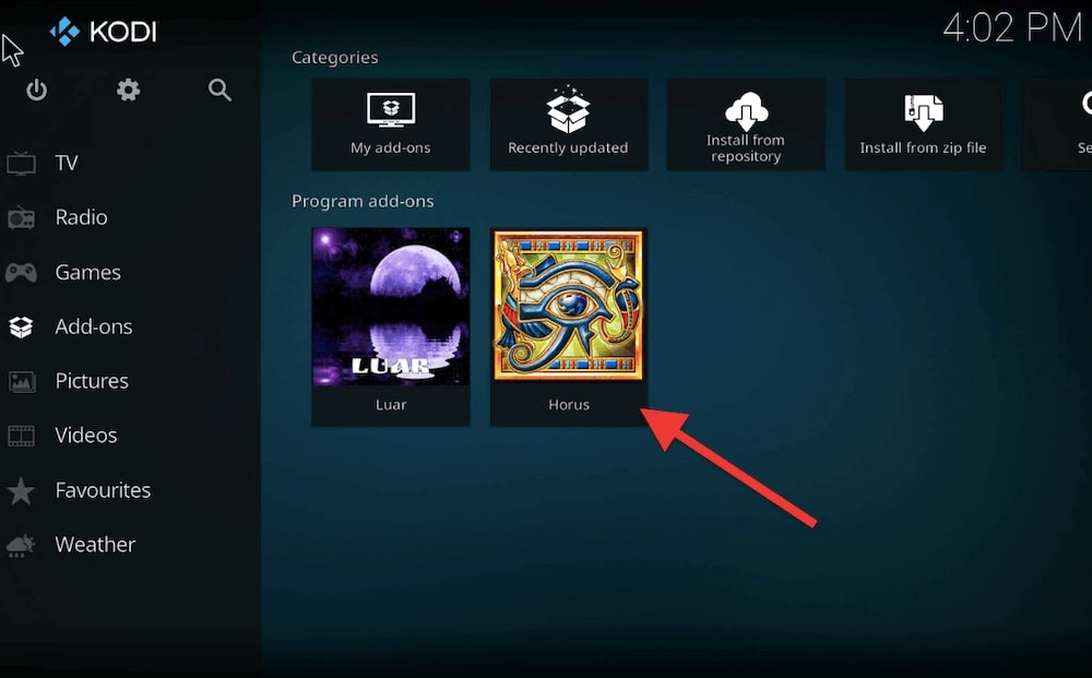 Horus on Kodi