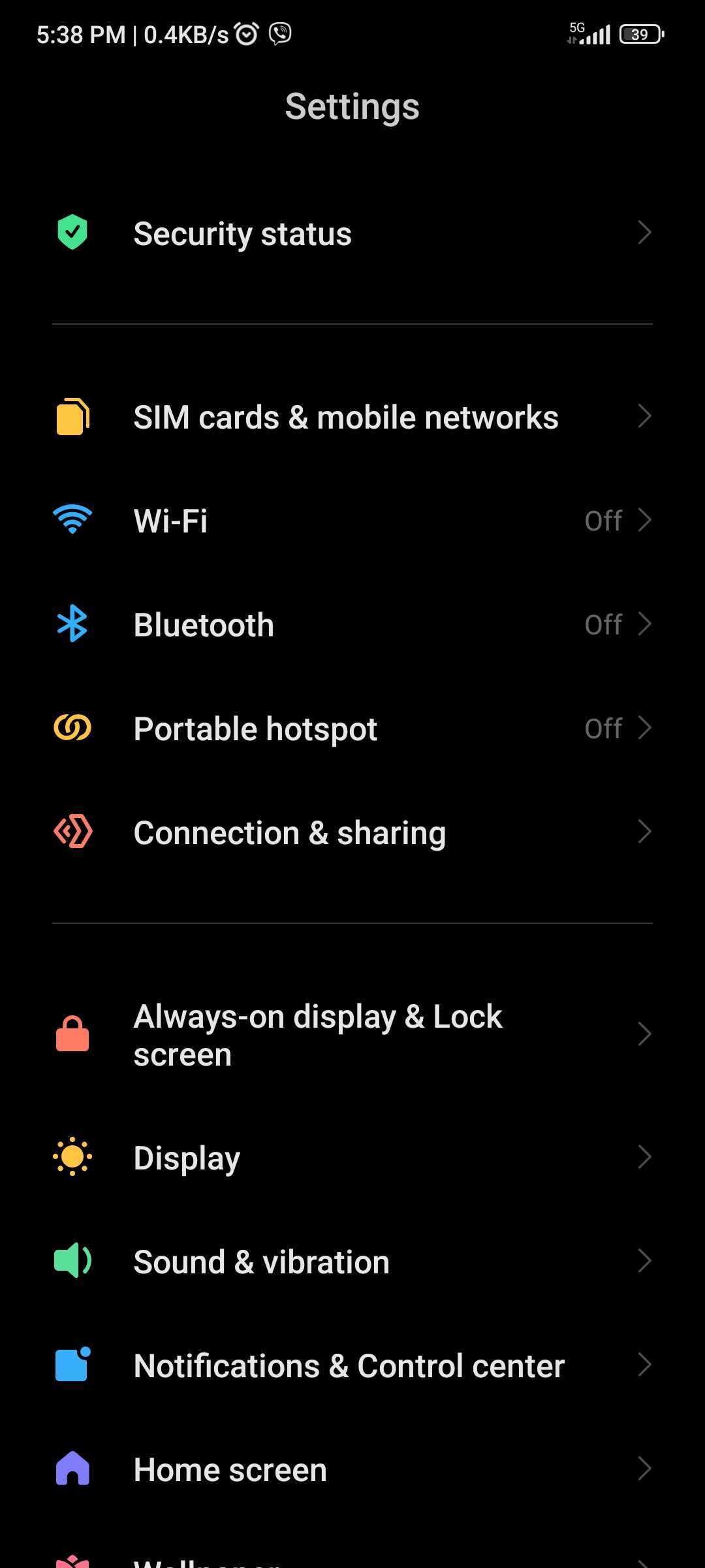 Android Settings