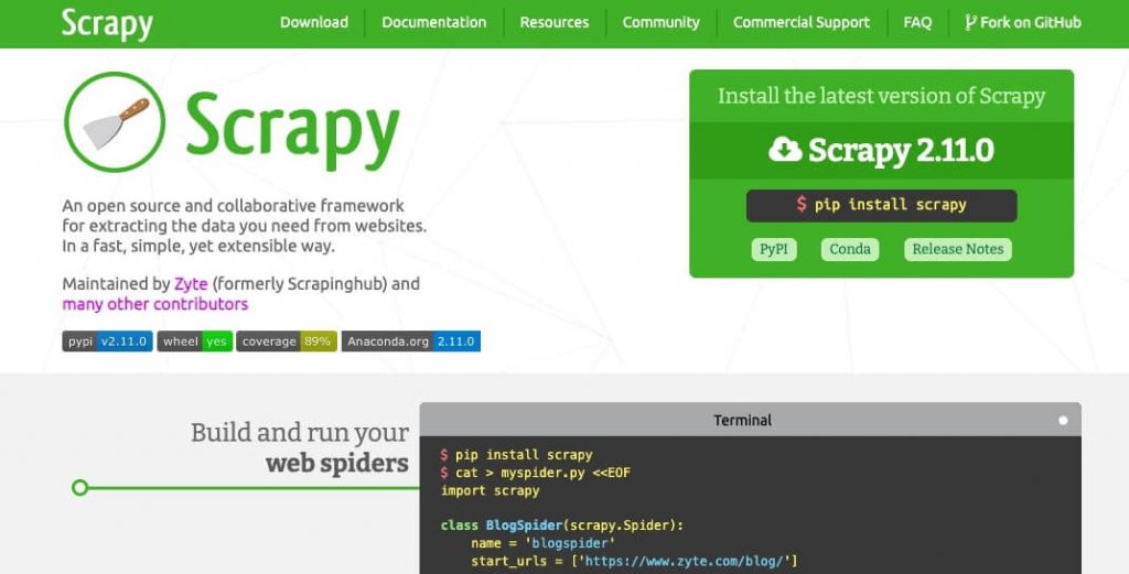 Scrapy - Pengikis Data Instan