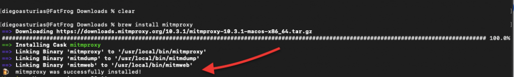 mitmproxy setup