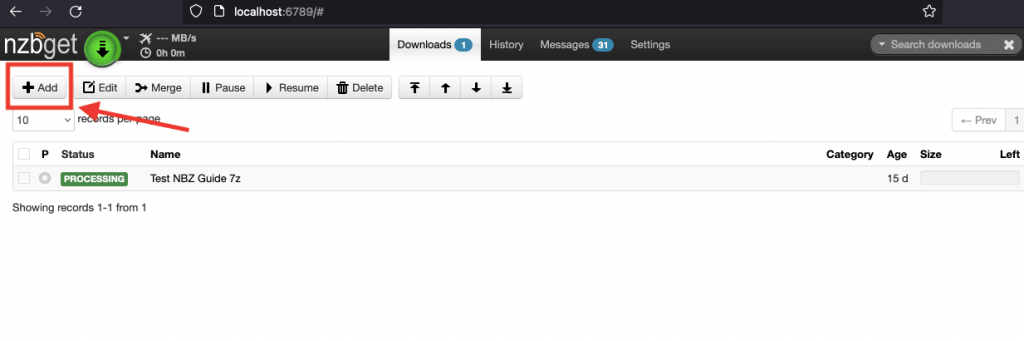 Adding NZB files