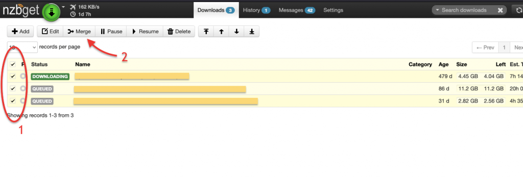 Merging and Adding NZB files