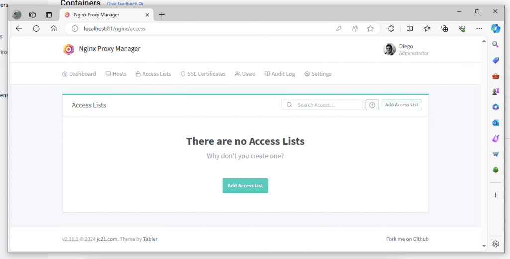 nginx proxy manager access lists