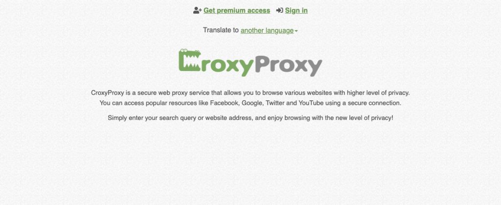 Croxy Proxy - Proxyium Alternatifleri