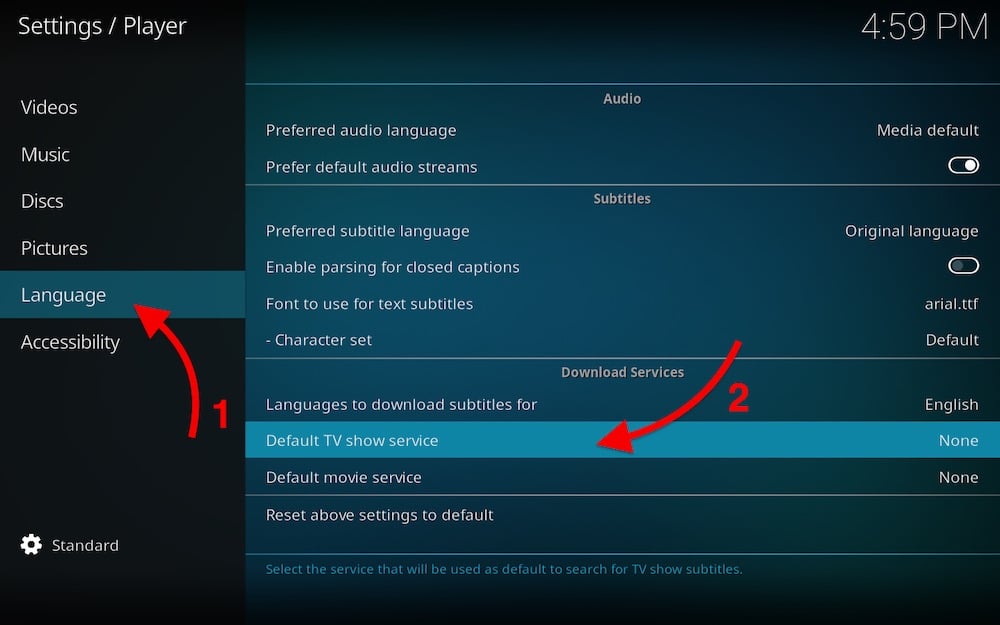 Automatically download subtitles for tv shows and movies step 2