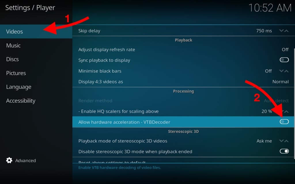 Disable hardware acceleration step 2