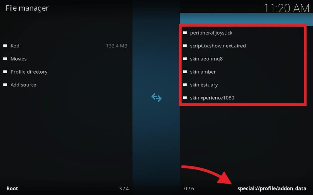 Uninstall Kodi addon step 4