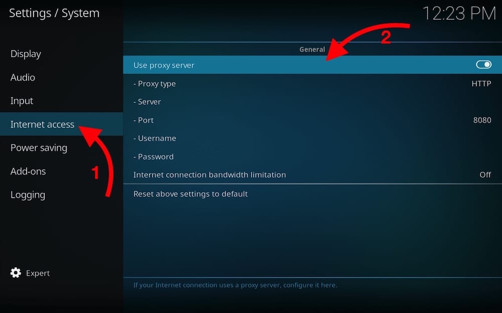 Troubleshoot network connectivity for Kodi