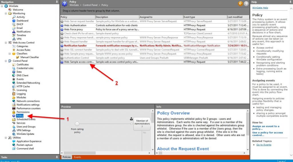 Configuring Wingate