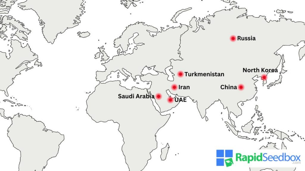 Several countries worldwide including China and Russia bans the use of proxies.