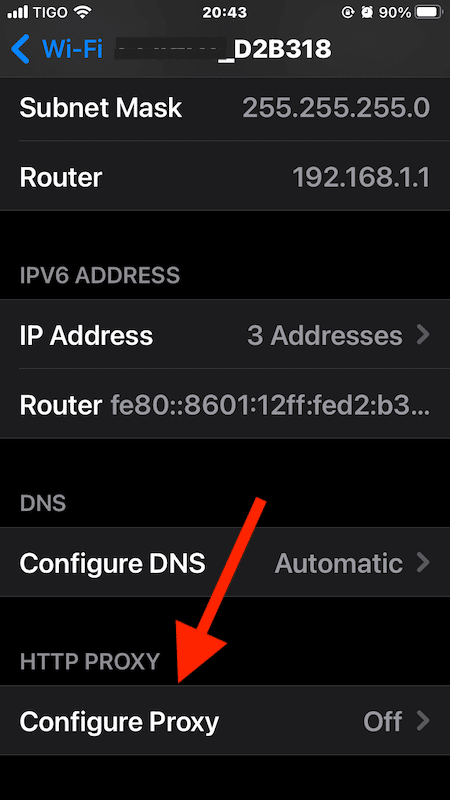 Proxy on iPhone - HTTP Proxy - Configure Proxy