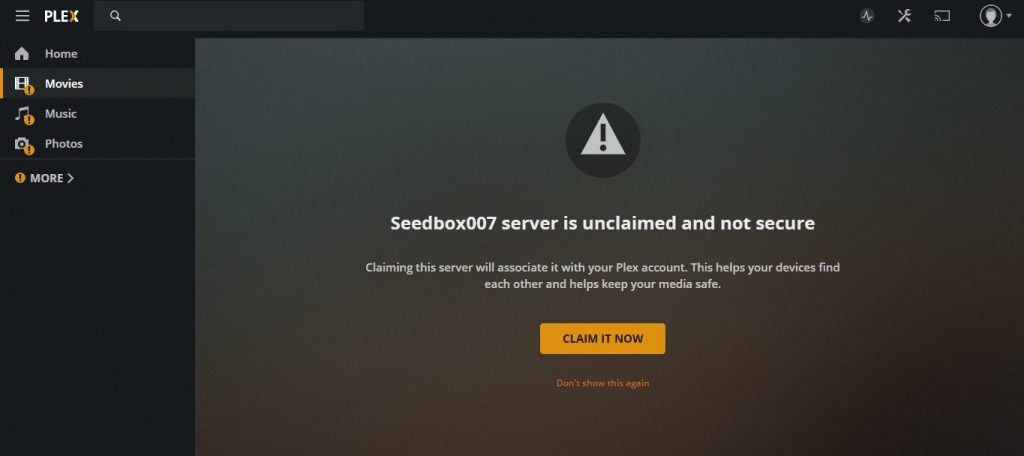 Troubleshooting Plex Media Server account and server. Claiming a server.