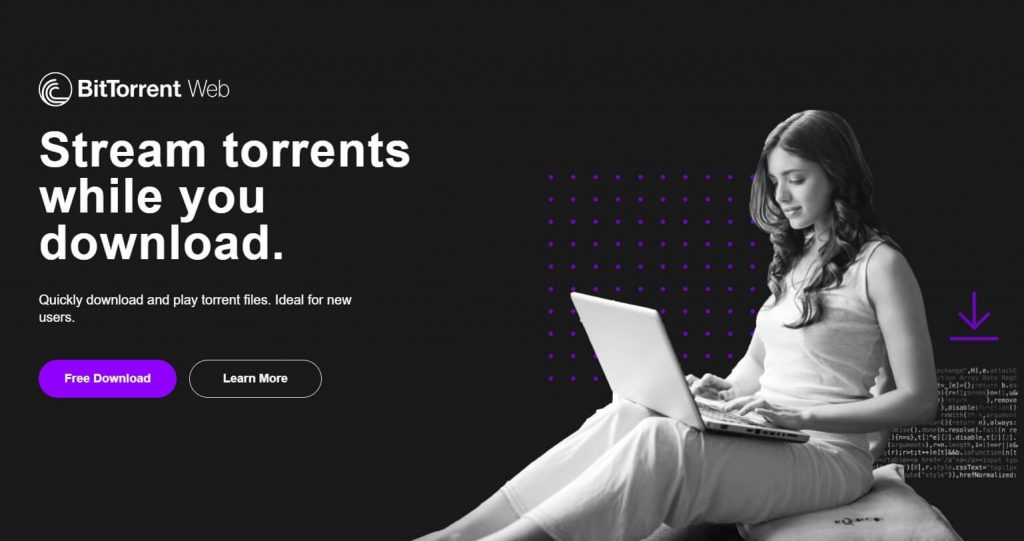 Bittorrent homepage