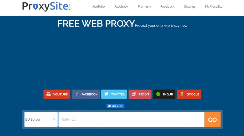 web url Proxysite.com