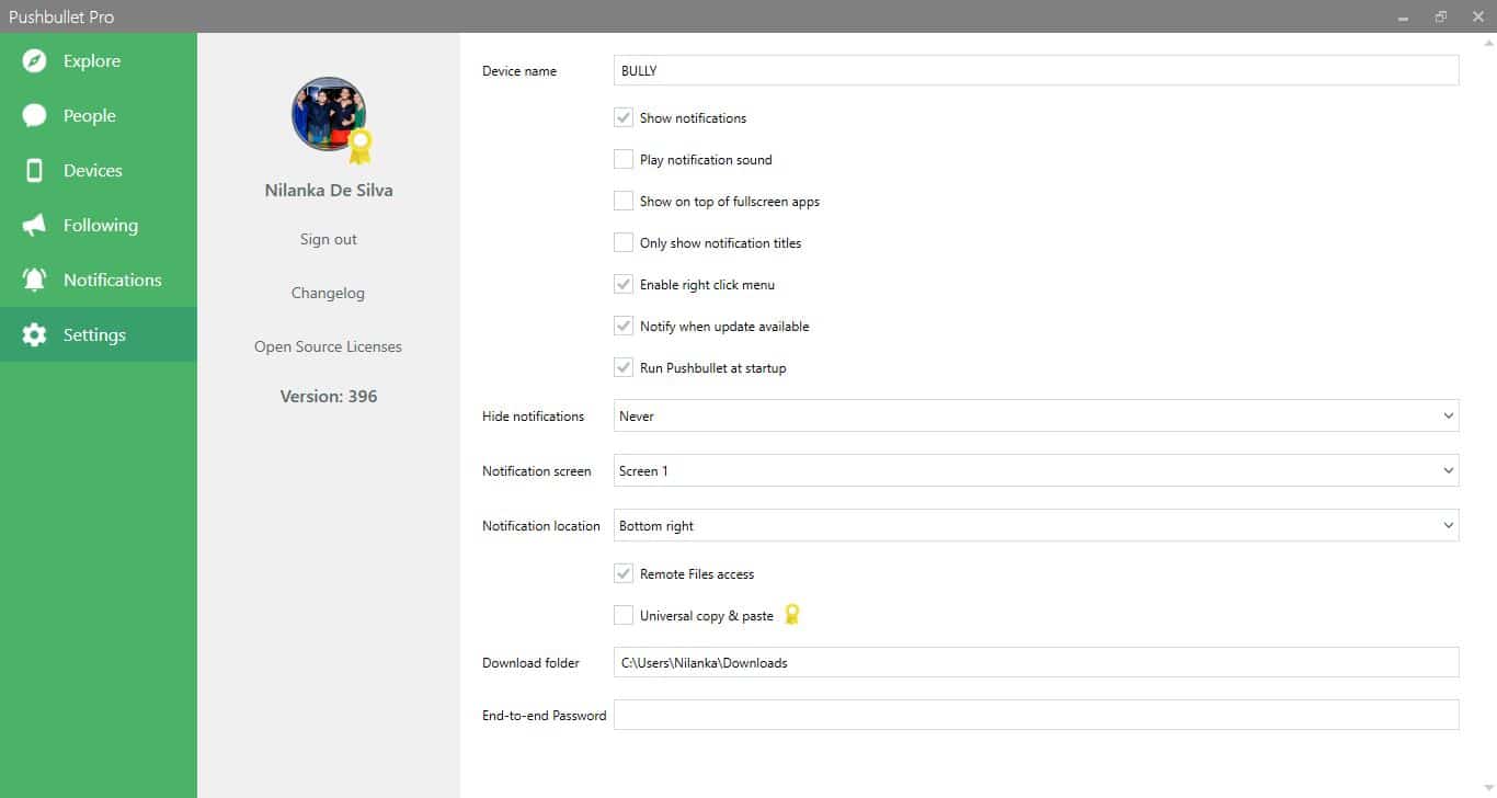 PushBullet remote file access