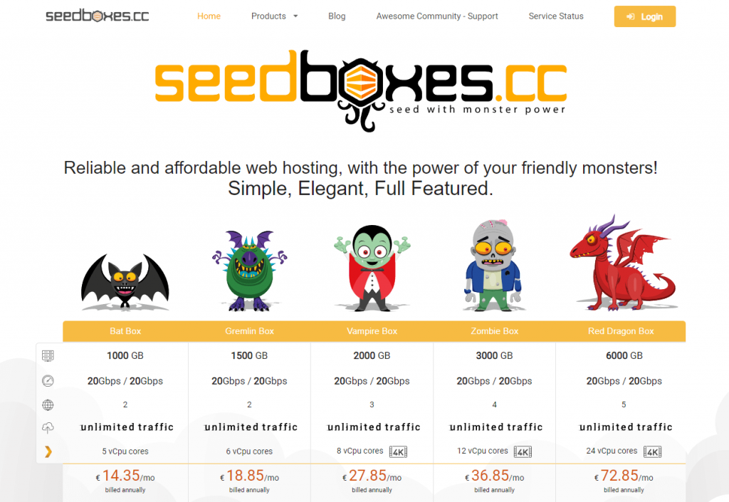 seedboxes.cc homepage