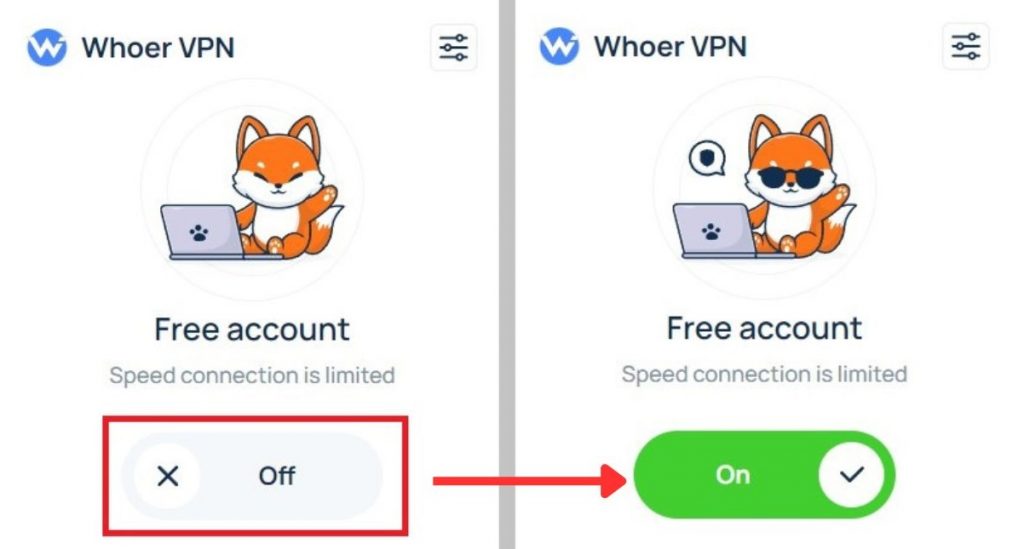 Buka ekstensi Whoer Proxy, klik untuk mengaktifkan, dan Anda akan dianonimkan. 